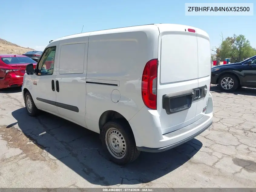 2022 Ram Promaster City Cargo Van VIN: ZFBHRFAB4N6X52500 Lot: 45624901