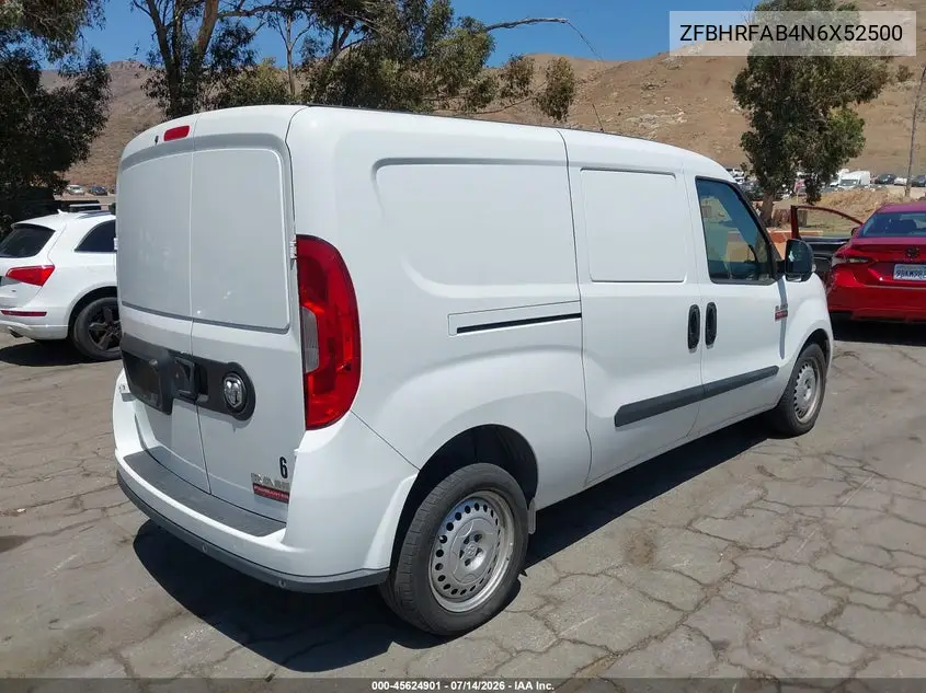 2022 Ram Promaster City Cargo Van VIN: ZFBHRFAB4N6X52500 Lot: 45624901
