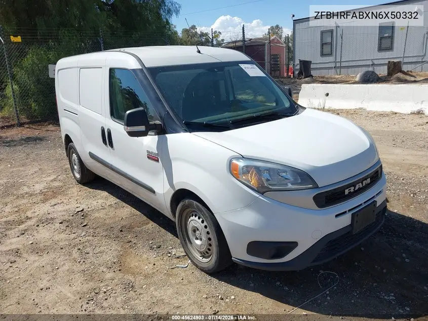 2022 Ram Promaster City Cargo Van VIN: ZFBHRFABXN6X50332 Lot: 45624903