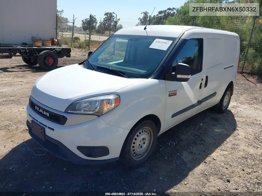 2022 Ram Promaster City Cargo Van VIN: ZFBHRFABXN6X50332 Lot: 45624903