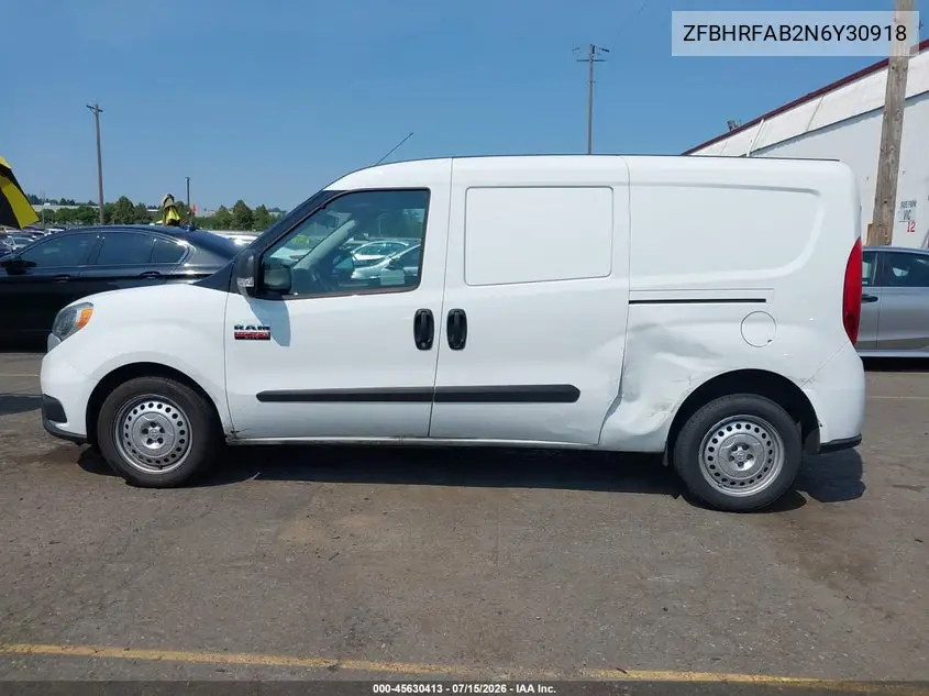 2022 Ram Promaster City Cargo Van VIN: ZFBHRFAB2N6Y30918 Lot: 45630413