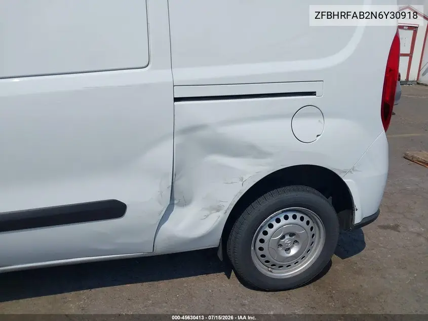 2022 Ram Promaster City Cargo Van VIN: ZFBHRFAB2N6Y30918 Lot: 45630413