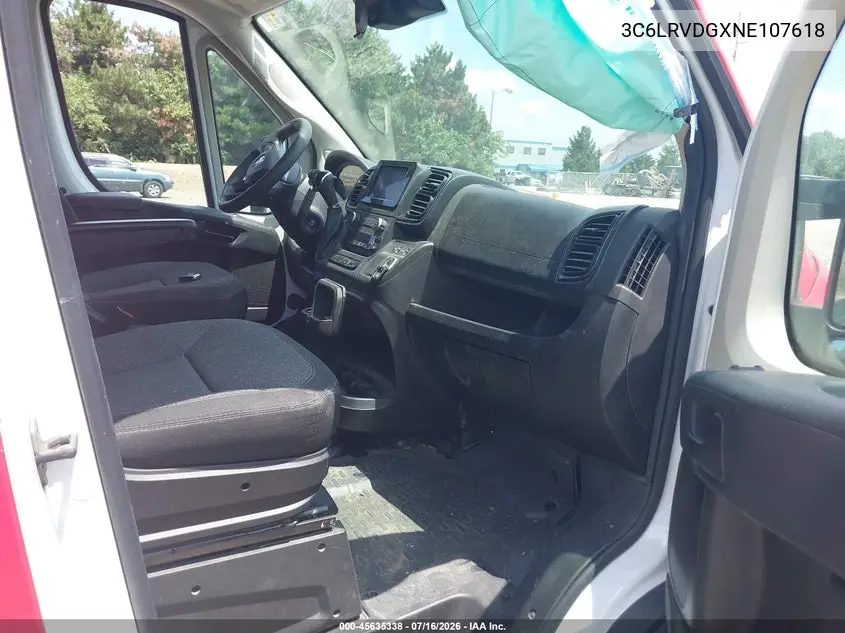 2022 Ram Promaster 2500 High Roof 159 Wb VIN: 3C6LRVDGXNE107618 Lot: 45635338