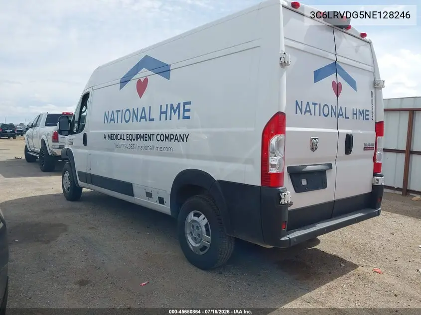 2022 Ram Promaster 2500 High Roof 159 Wb VIN: 3C6LRVDG5NE128246 Lot: 45650864