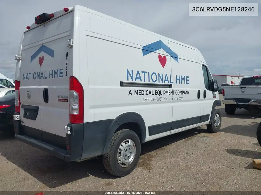 2022 Ram Promaster 2500 High Roof 159 Wb VIN: 3C6LRVDG5NE128246 Lot: 45650864