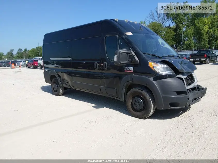 2022 Ram Promaster 2500 High Roof 159 Wb VIN: 3C6LRVDG9NE135572 Lot: 45675127
