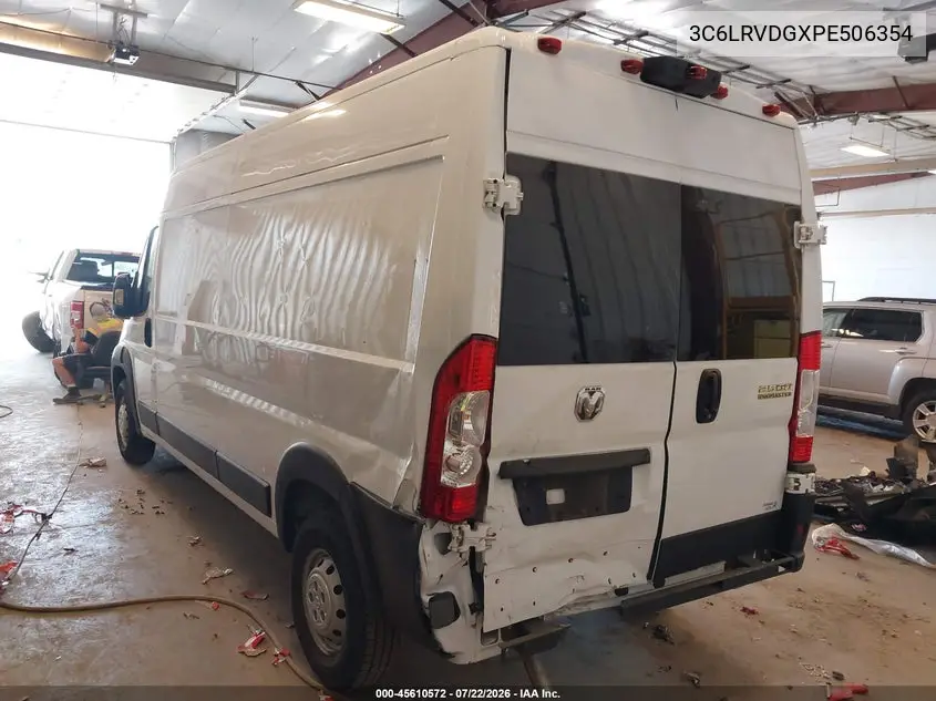 2023 Ram Promaster 2500 High Roof 159 Wb VIN: 3C6LRVDGXPE506354 Lot: 45610572