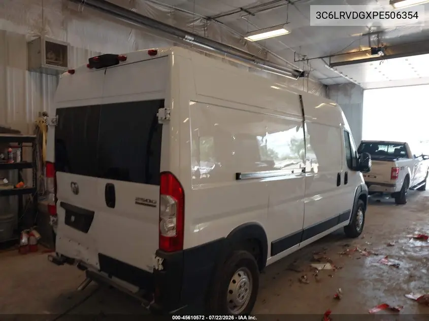 2023 Ram Promaster 2500 High Roof 159 Wb VIN: 3C6LRVDGXPE506354 Lot: 45610572