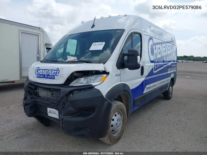 2023 Ram Promaster 2500 High Roof 159 Wb VIN: 3C6LRVDG2PE579086 Lot: 45639384