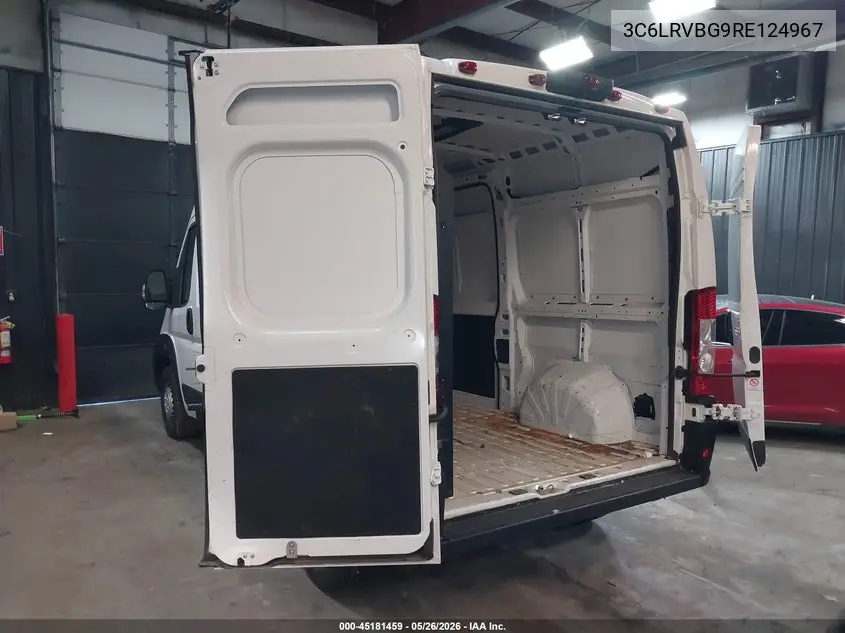 2024 Ram Promaster 1500 Tradesman High Roof 136 Wb W/Pass Seat VIN: 3C6LRVBG9RE124967 Lot: 45181459