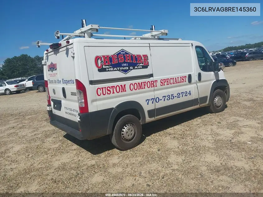 2024 Ram Promaster 1500 Low Roof 136 Wb W/Pass Seat VIN: 3C6LRVAG8RE145360 Lot: 45452970