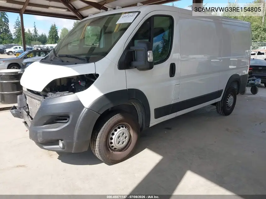 2024 Ram Promaster 3500 Tradesman Low Roof 136 Wb W/Pass Seat VIN: 3C6MRVWG3RE154805 Lot: 45571147
