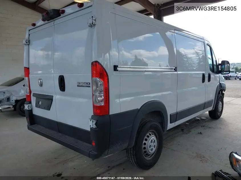2024 Ram Promaster 3500 Tradesman Low Roof 136 Wb W/Pass Seat VIN: 3C6MRVWG3RE154805 Lot: 45571147