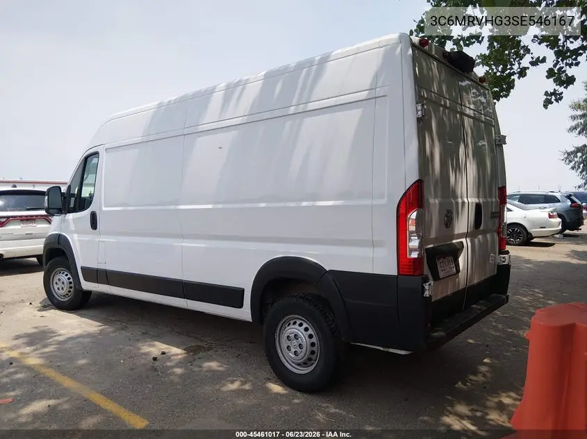 2025 Ram Promaster 3500 Tradesman High Roof 159 Wb W/Pass Seat VIN: 3C6MRVHG3SE546167 Lot: 45461017