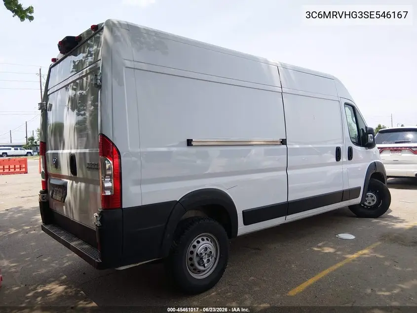 2025 Ram Promaster 3500 Tradesman High Roof 159 Wb W/Pass Seat VIN: 3C6MRVHG3SE546167 Lot: 45461017