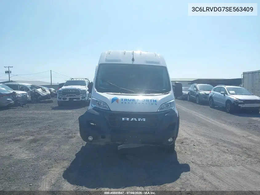 2025 Ram Promaster 2500 Tradesman High Roof 159 Wb W/Pass Seat VIN: 3C6LRVDG7SE563409 Lot: 45585947