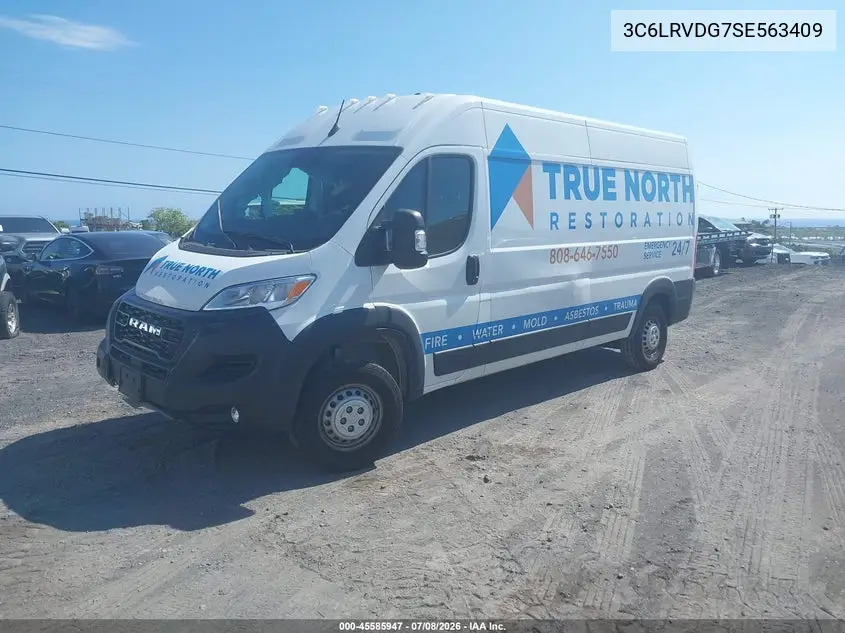 2025 Ram Promaster 2500 Tradesman High Roof 159 Wb W/Pass Seat VIN: 3C6LRVDG7SE563409 Lot: 45585947