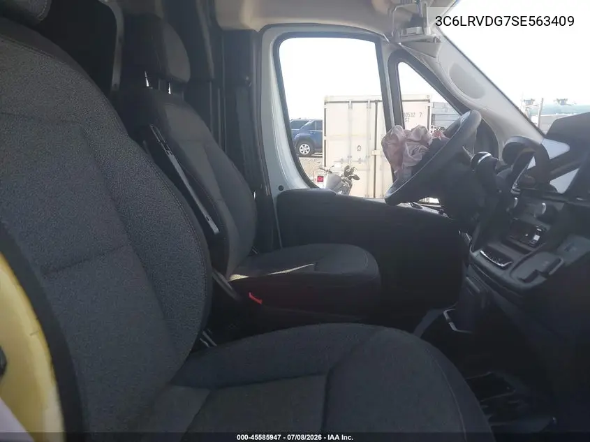 2025 Ram Promaster 2500 Tradesman High Roof 159 Wb W/Pass Seat VIN: 3C6LRVDG7SE563409 Lot: 45585947