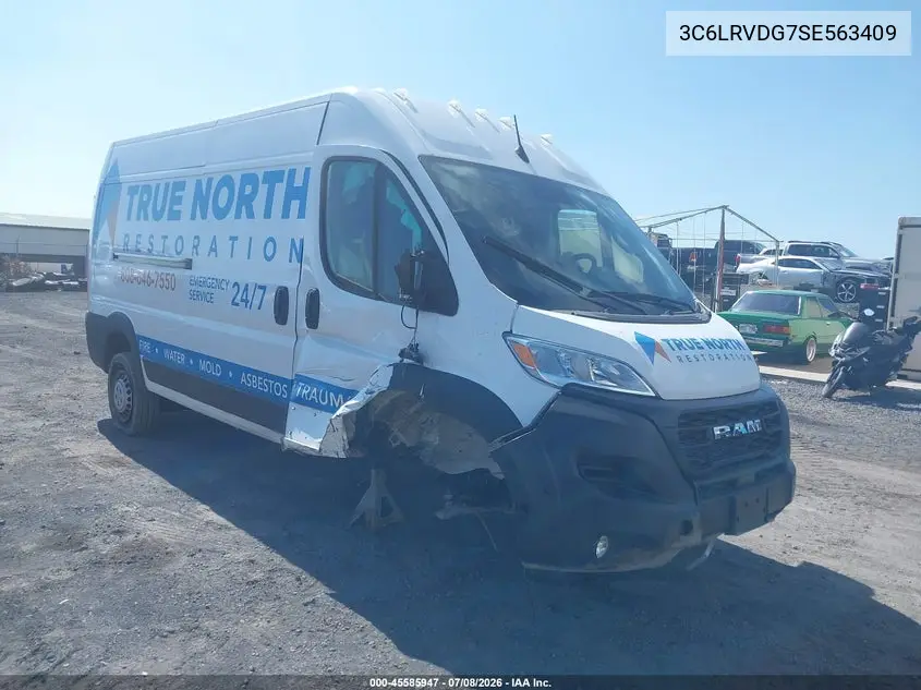 2025 Ram Promaster 2500 Tradesman High Roof 159 Wb W/Pass Seat VIN: 3C6LRVDG7SE563409 Lot: 45585947