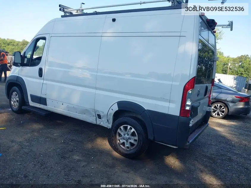 2025 Ram Promaster 1500 Slt High Roof 136 Wb VIN: 3C6LRVBG9SE532536 Lot: 45611305