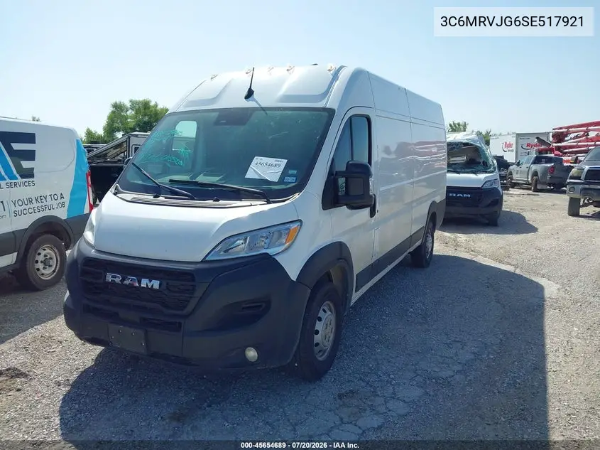 2025 Ram Promaster 3500 Cargo Van Tradesman High Roof 159 Wb Ext VIN: 3C6MRVJG6SE517921 Lot: 45654689