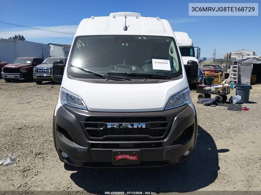 2026 Ram Promaster 3500 Cargo Van Tradesman High Roof 159 Wb Ext W/Pass Seat VIN: 3C6MRVJG8TE168729 Lot: 45480660