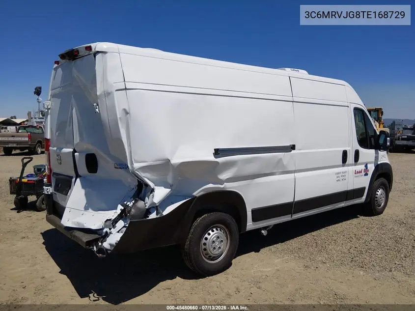 2026 Ram Promaster 3500 Cargo Van Tradesman High Roof 159 Wb Ext W/Pass Seat VIN: 3C6MRVJG8TE168729 Lot: 45480660
