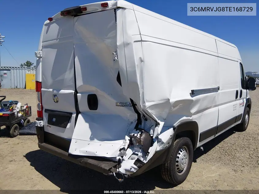 2026 Ram Promaster 3500 Cargo Van Tradesman High Roof 159 Wb Ext W/Pass Seat VIN: 3C6MRVJG8TE168729 Lot: 45480660