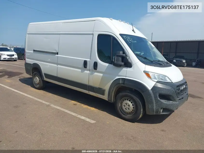 2026 Ram Promaster 2500 Tradesman High Roof 159 Wb W/Pass Seat VIN: 3C6LRVDG8TE175137 Lot: 45663026