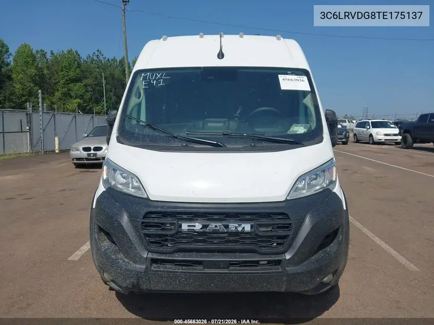 2026 Ram Promaster 2500 Tradesman High Roof 159 Wb W/Pass Seat VIN: 3C6LRVDG8TE175137 Lot: 45663026