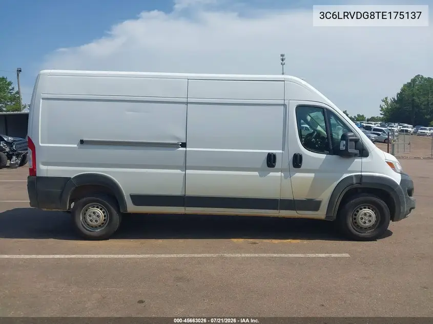 2026 Ram Promaster 2500 Tradesman High Roof 159 Wb W/Pass Seat VIN: 3C6LRVDG8TE175137 Lot: 45663026