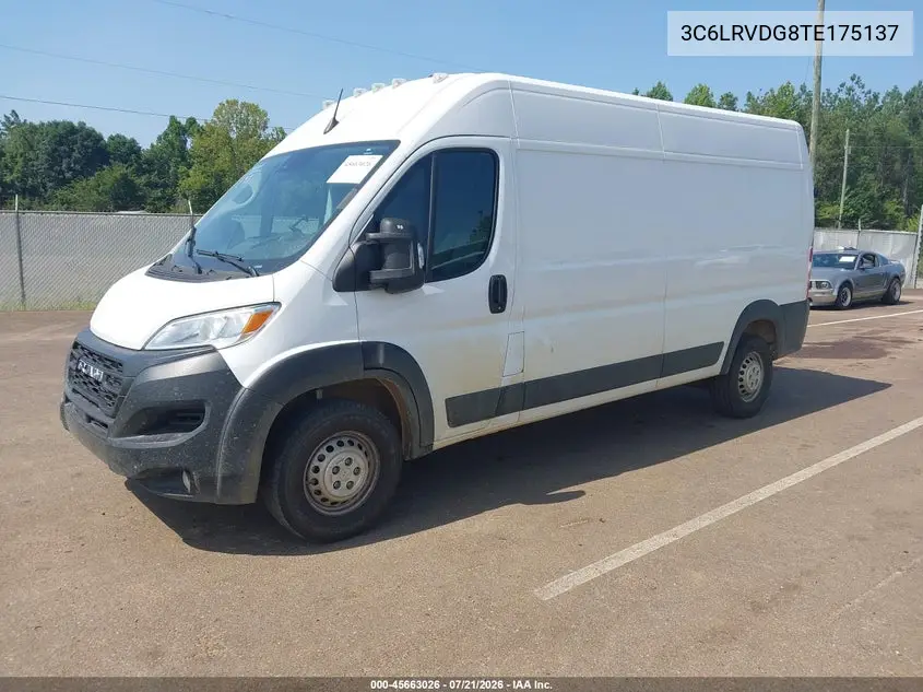 2026 Ram Promaster 2500 Tradesman High Roof 159 Wb W/Pass Seat VIN: 3C6LRVDG8TE175137 Lot: 45663026