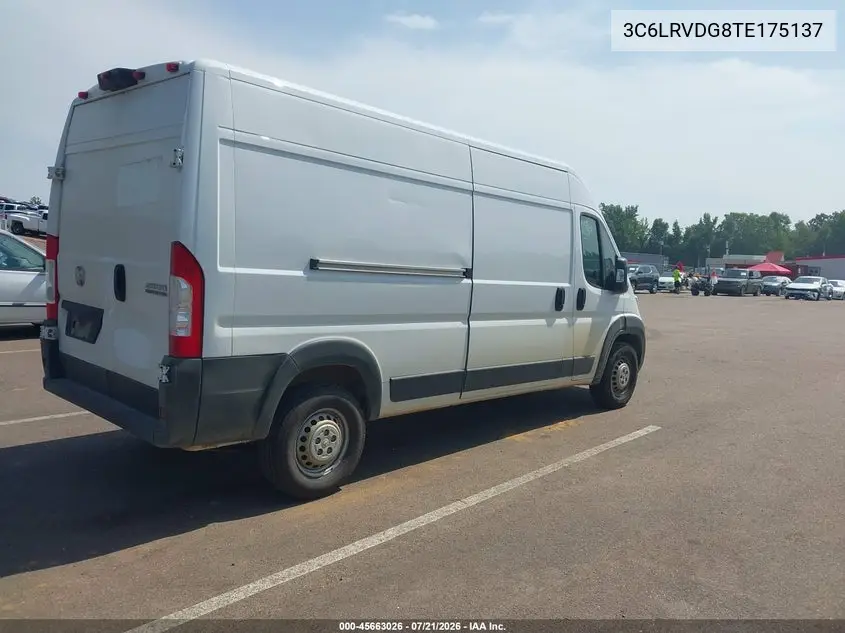2026 Ram Promaster 2500 Tradesman High Roof 159 Wb W/Pass Seat VIN: 3C6LRVDG8TE175137 Lot: 45663026
