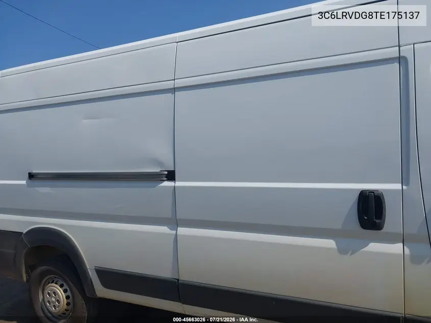 2026 Ram Promaster 2500 Tradesman High Roof 159 Wb W/Pass Seat VIN: 3C6LRVDG8TE175137 Lot: 45663026