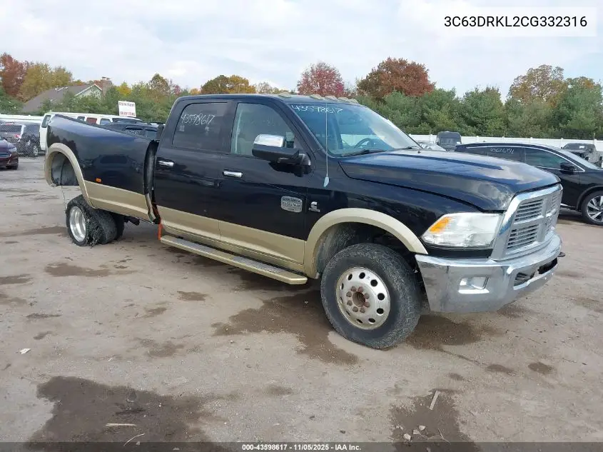 2012 Ram 3500 Laramie Longhorn/Limited Edition VIN: 3C63DRKL2CG332316 Lot: 43598617