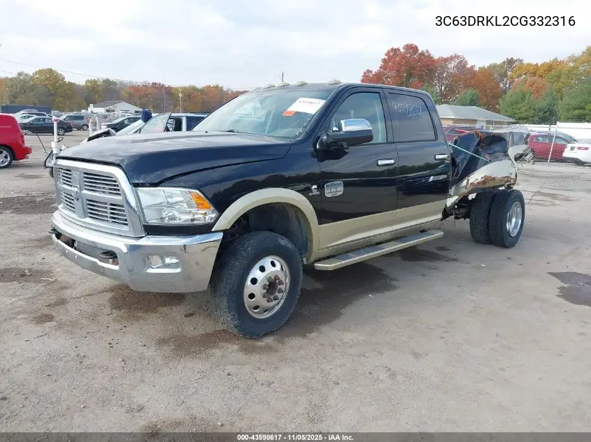 2012 Ram 3500 Laramie Longhorn/Limited Edition VIN: 3C63DRKL2CG332316 Lot: 43598617