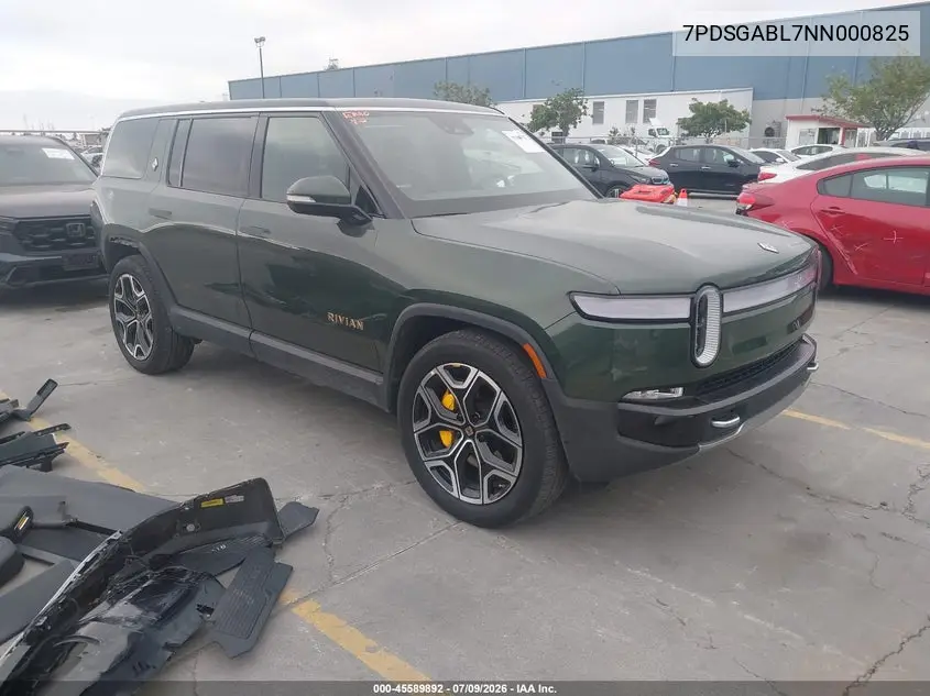 2022 Rivian R1S Launch Edition VIN: 7PDSGABL7NN000825 Lot: 45589892