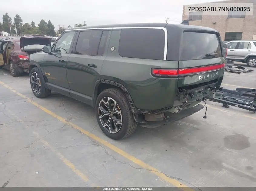 2022 Rivian R1S Launch Edition VIN: 7PDSGABL7NN000825 Lot: 45589892