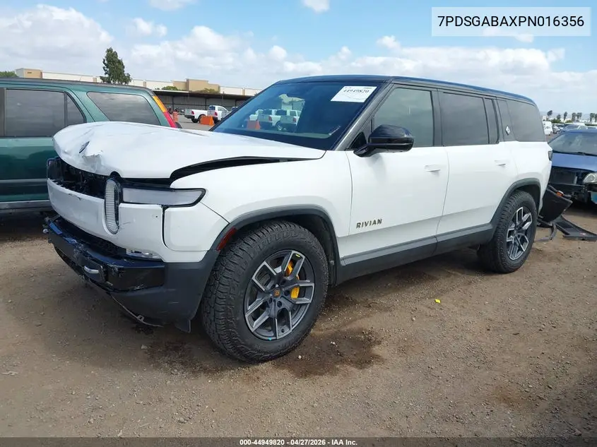 2023 Rivian R1S Adventure VIN: 7PDSGABAXPN016356 Lot: 44949820