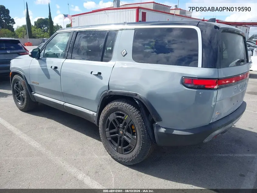 2023 Rivian R1S Adventure VIN: 7PDSGABA0PN019590 Lot: 45112381