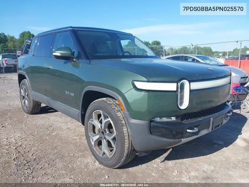 2023 Rivian R1S Adventure/Adventure Dual Motor Max Pack/Adventure Dual Motor Perf Max Pack VIN: 7PDSGBBA5PN025570 Lot: 45457731