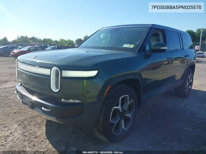 2023 Rivian R1S Adventure/Adventure Dual Motor Max Pack/Adventure Dual Motor Perf Max Pack VIN: 7PDSGBBA5PN025570 Lot: 45457731