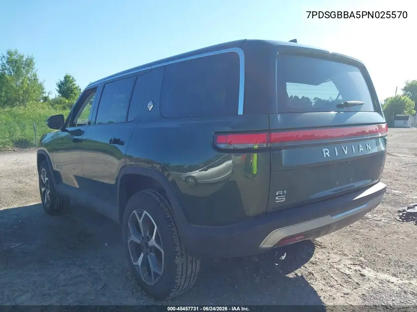 2023 Rivian R1S Adventure/Adventure Dual Motor Max Pack/Adventure Dual Motor Perf Max Pack VIN: 7PDSGBBA5PN025570 Lot: 45457731