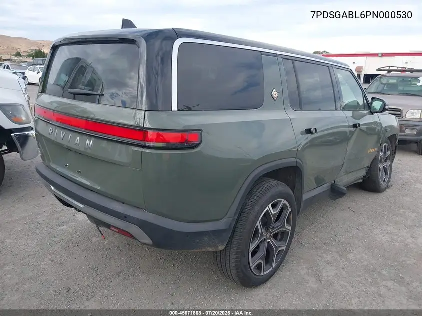 2023 Rivian R1S Launch Edition VIN: 7PDSGABL6PN000530 Lot: 45671868