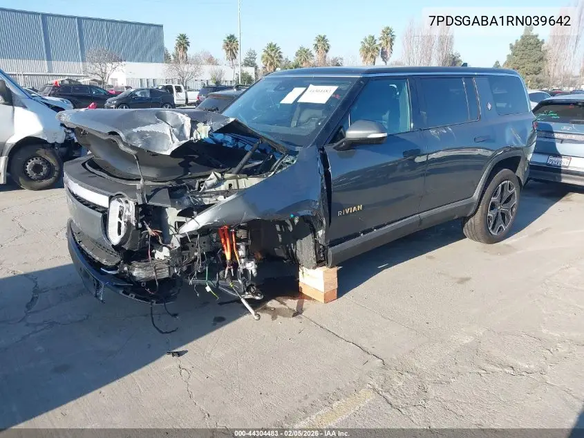 2024 Rivian R1S Adventure Quad Motor Large Pack VIN: 7PDSGABA1RN039642 Lot: 44304483