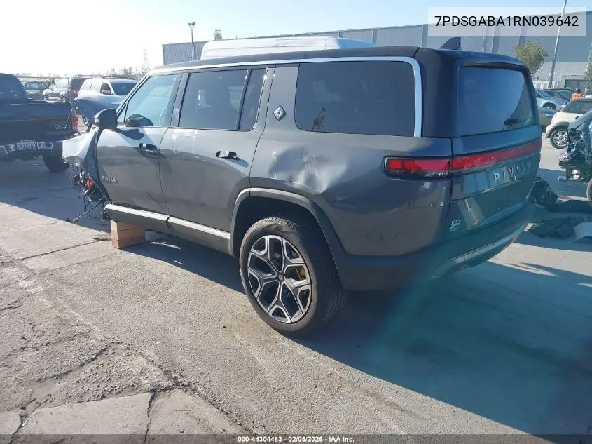 2024 Rivian R1S Adventure Quad Motor Large Pack VIN: 7PDSGABA1RN039642 Lot: 44304483