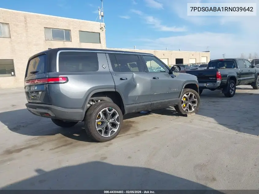 2024 Rivian R1S Adventure Quad Motor Large Pack VIN: 7PDSGABA1RN039642 Lot: 44304483