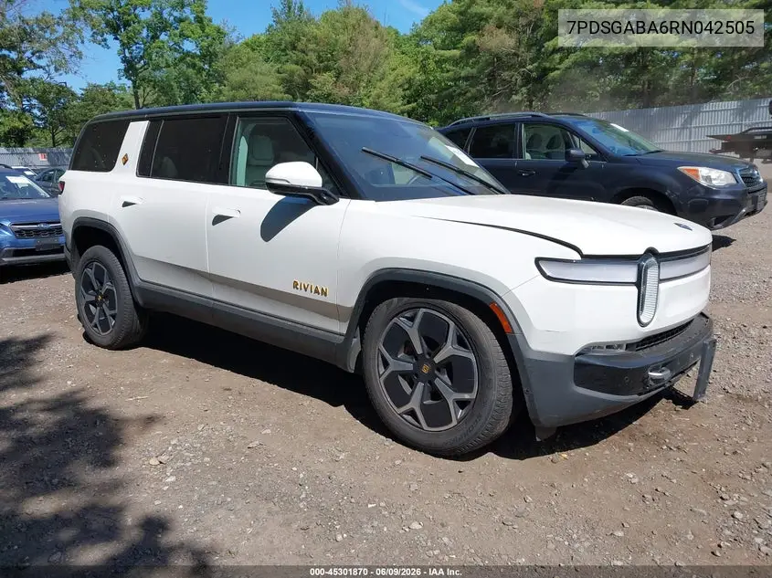 2024 Rivian R1S Adventure Quad Motor Large Pack VIN: 7PDSGABA6RN042505 Lot: 45301870