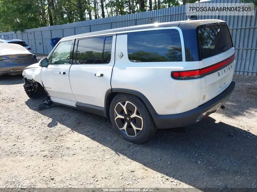 2024 Rivian R1S Adventure Quad Motor Large Pack VIN: 7PDSGABA6RN042505 Lot: 45301870