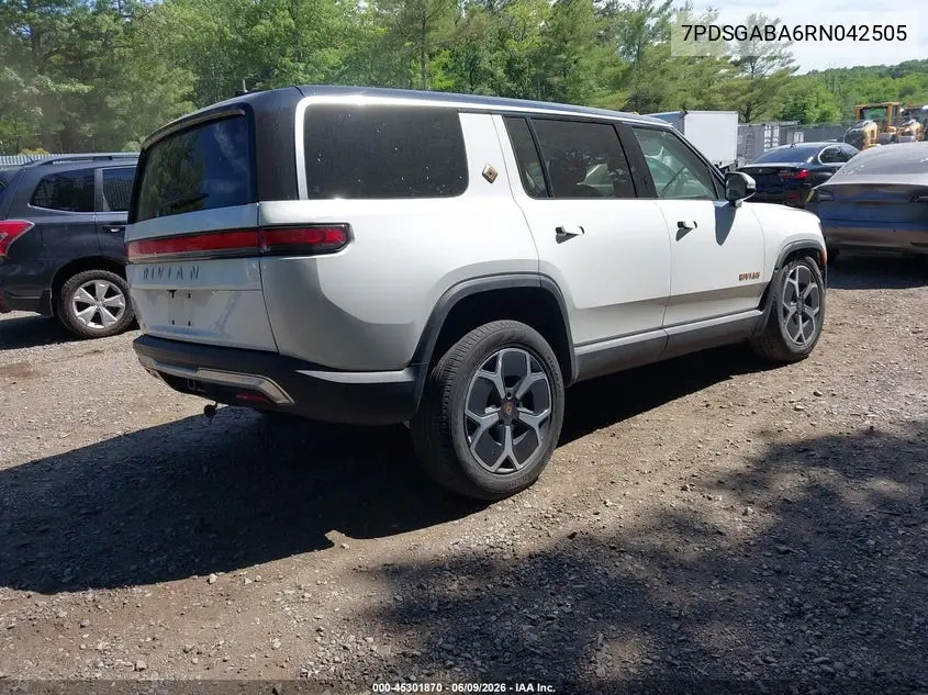 2024 Rivian R1S Adventure Quad Motor Large Pack VIN: 7PDSGABA6RN042505 Lot: 45301870